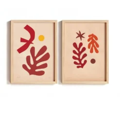 Duo de collages contemporains d'inspiration Matisse signés eawy