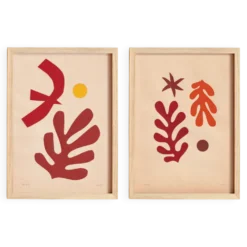 Duo de collages contemporains d'inspiration Matisse signés eawy