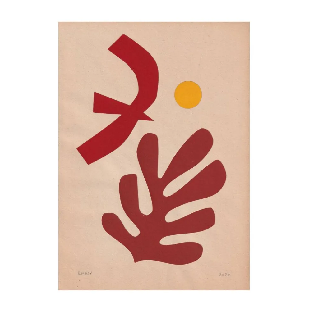 Duo de collages contemporains d'inspiration Matisse signés eawy