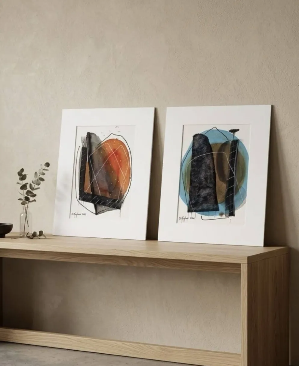 Duo de dessins original artiste côté Akoun