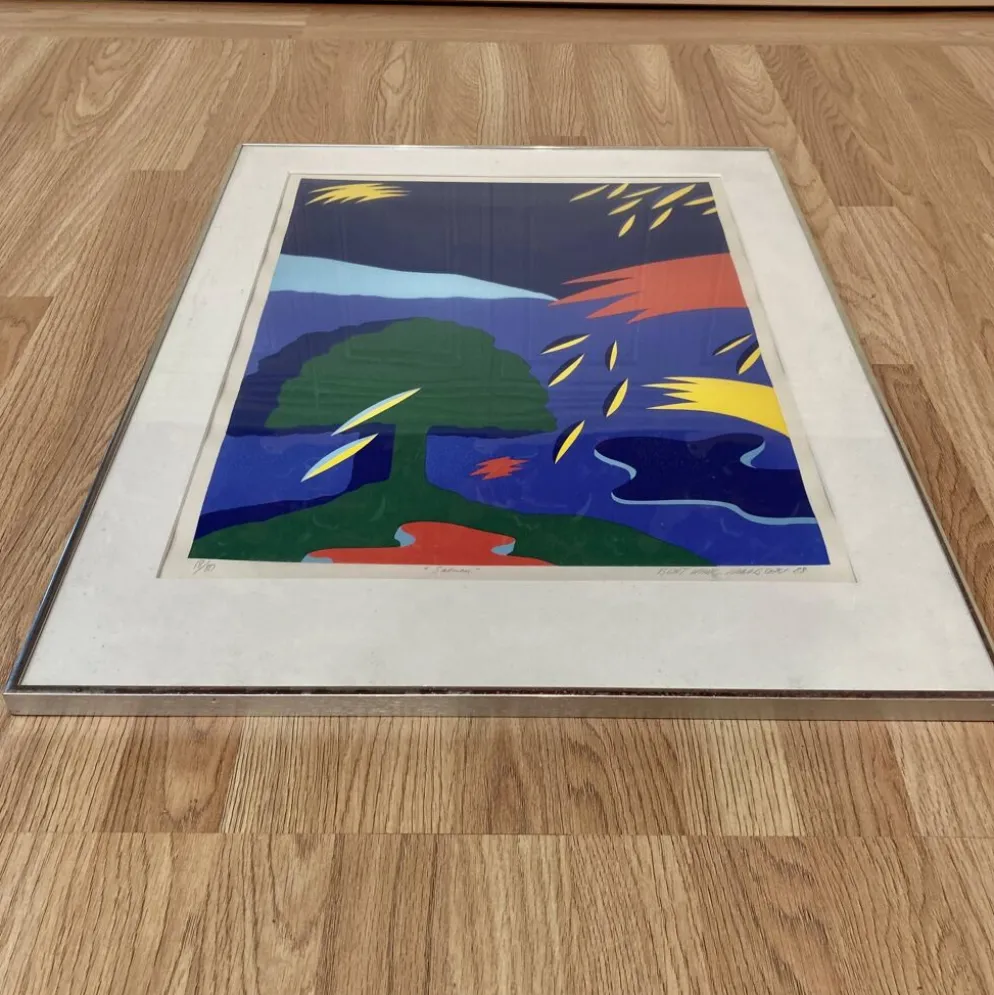Duo de lithographies design scandinave "bent karl jakobsen".