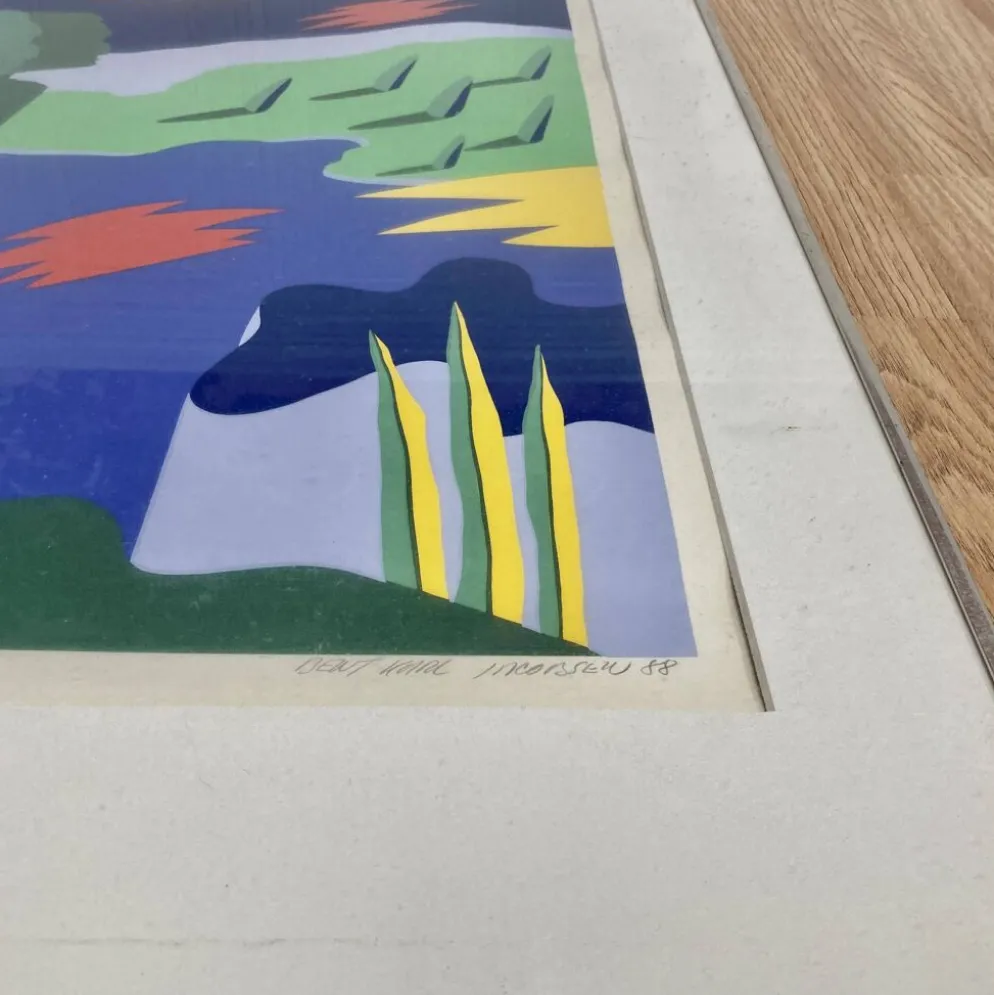 Duo de lithographies design scandinave "bent karl jakobsen".