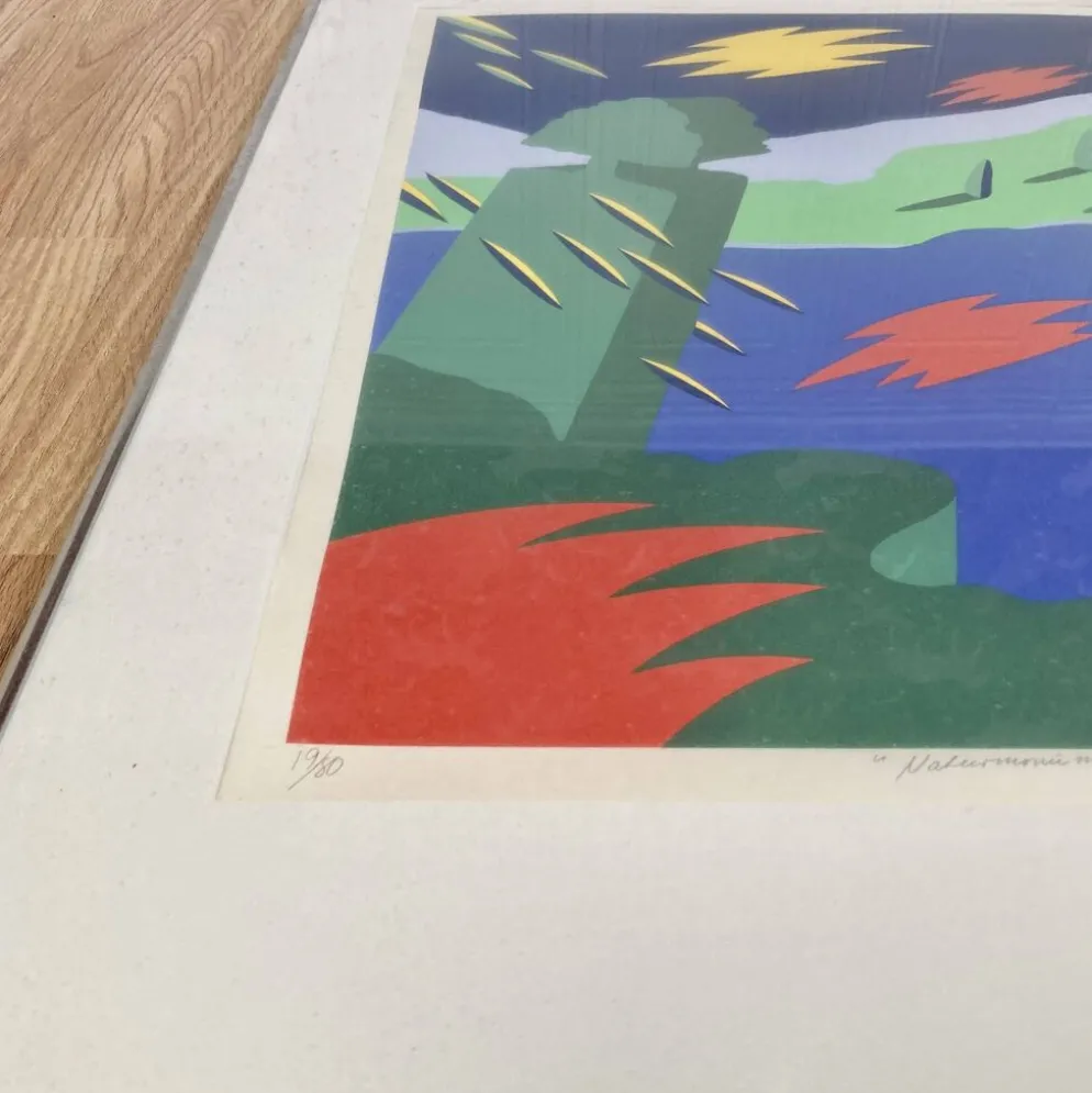 Duo de lithographies design scandinave "bent karl jakobsen".