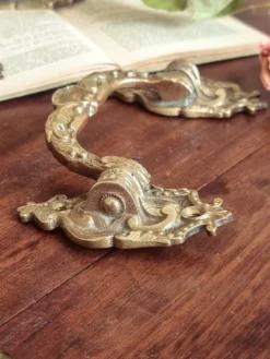 Duo de poignées style Louis XV en bronze