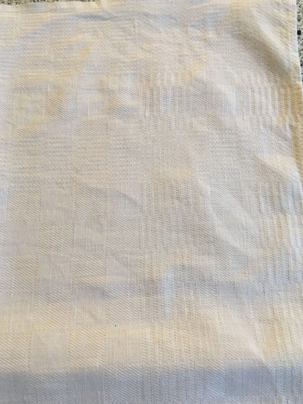 Duo de serviettes 57 x 63 damassé blanc