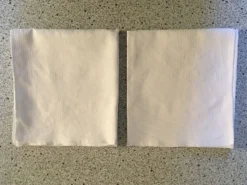 Duo de serviettes 57 x 63 damassé blanc