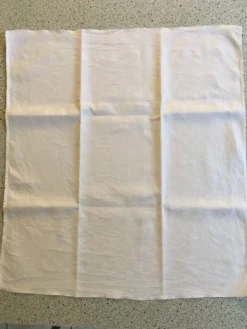 Duo de serviettes 57 x 63 damassé blanc
