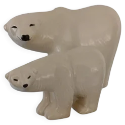 Duo d'Ours polaires série Lilla Zoo de Lisa Larson
