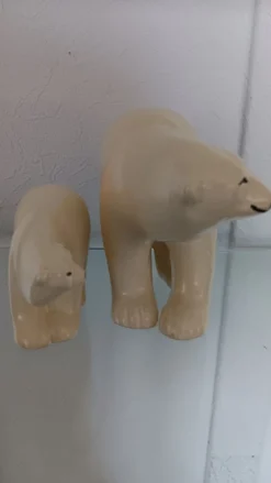 Duo d'Ours polaires série Lilla Zoo de Lisa Larson