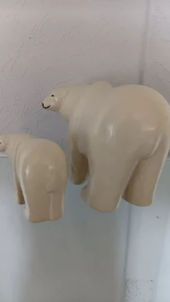 Duo d'Ours polaires série Lilla Zoo de Lisa Larson
