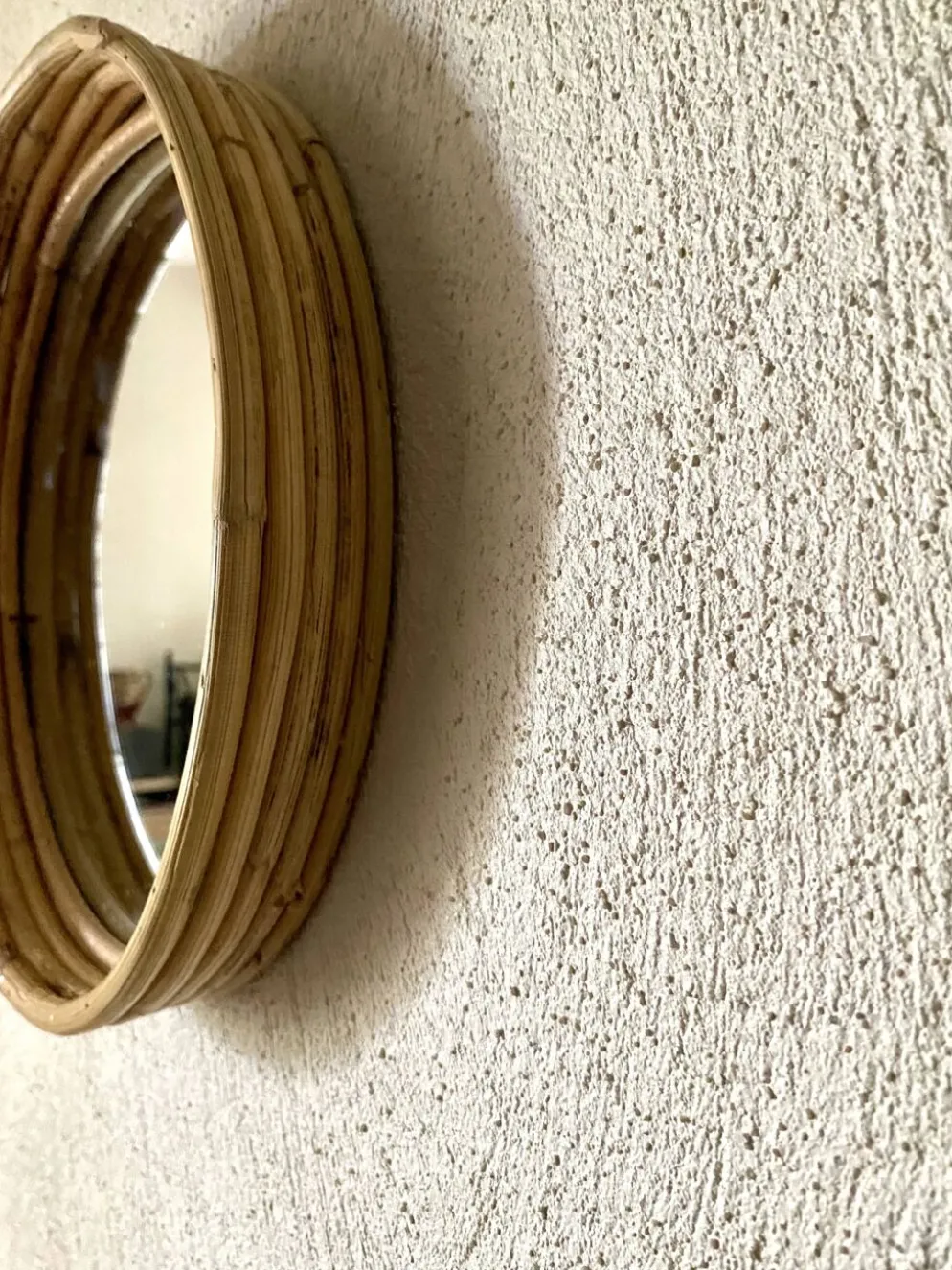 Duo miroirs rotin 30 cm