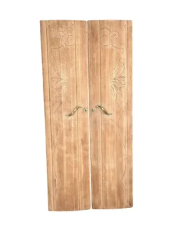Duo portes d'armoire Art Déco bois massif chêne Solweig & Abigaël paravent