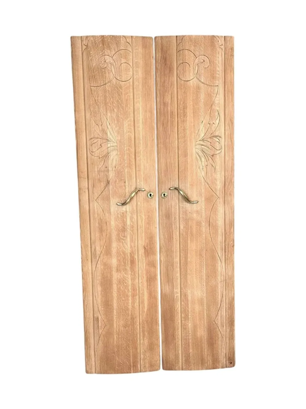 Duo portes d'armoire Art Déco bois massif chêne Solweig & Abigaël paravent
