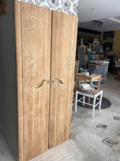 Duo portes d'armoire Art Déco bois massif chêne Solweig & Abigaël paravent