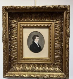 Ecole allemande (?) du début du XIXe siècle, Portrait d'un jeune homme portant des lunettes
