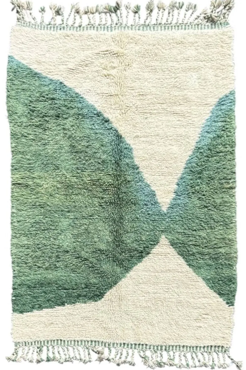 Ecorce - Tapis Mrirt sur mesure – Design graphique en laine verte