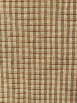 Ecran de cheminée en bois et tissu brodé