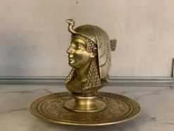 Encrier en bronze doré, égyptomanie