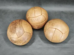 Ensemble de 3 ballons médicaux tchèques en cuir, années 1950