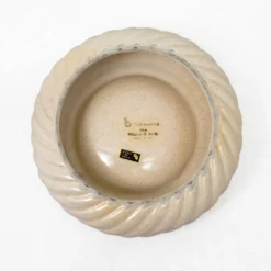 Ensemble de briquet et cendrier en céramique et laiton par Tommaso Barbi, Italie, années 1960.