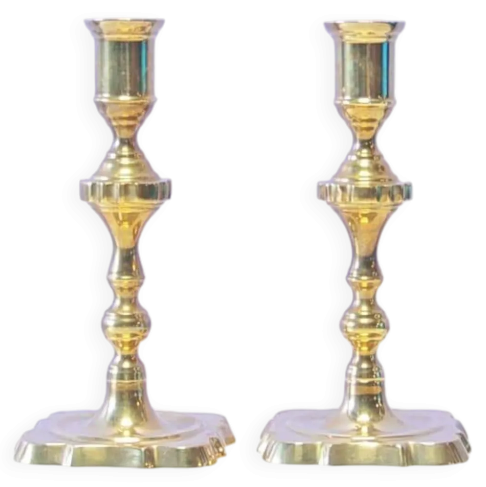 Ensemble de 2 candélabres en laiton Glinde Line