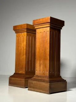 Ensemble de 2 colonnes en chêne massif