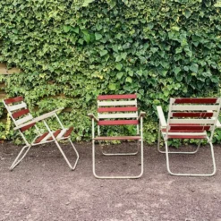 Ensemble de 3 fauteuils pliants de jardin