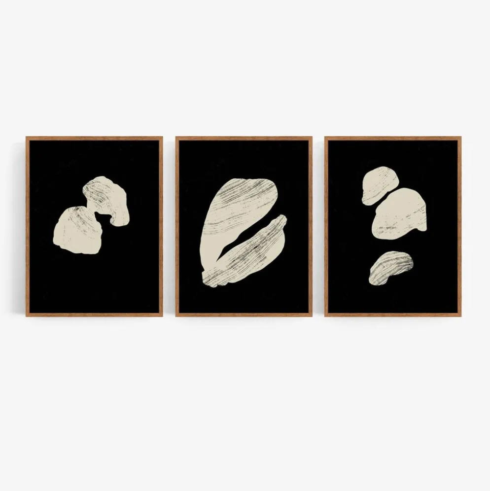 Ensemble de 3 impressions giclées abstraites, 50x70