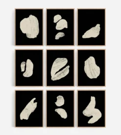 Ensemble de 9 impressions giclées abstraites, format A4