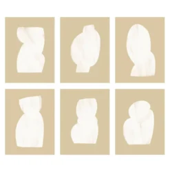 Ensemble de 6 impressions giclées abstraites, A4