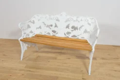 Ensemble de jardin de style victorien Coalbrookdale – Banc et deux fauteuils, Royaume-Uni, années 1950, ensemble de 3