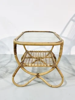 Ensemble de jardin en bambou vintage par Dirk van Sliedrecht pour Rohé Noordwolde, années 70.