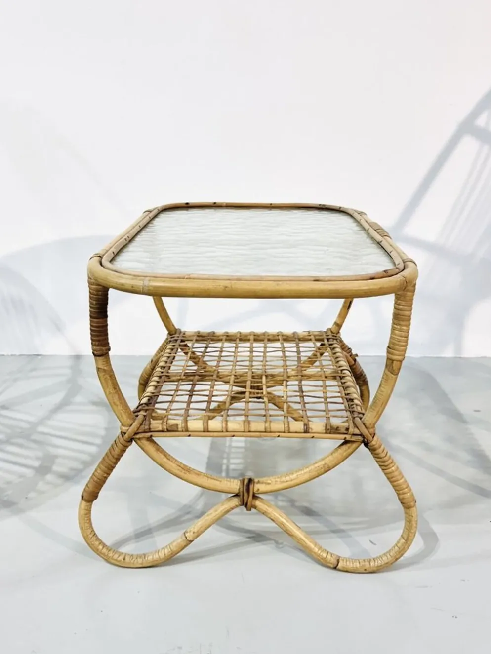 Ensemble de jardin en bambou vintage par Dirk van Sliedrecht pour Rohé Noordwolde, années 70.