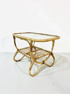 Ensemble de jardin en bambou vintage par Dirk van Sliedrecht pour Rohé Noordwolde, années 70.