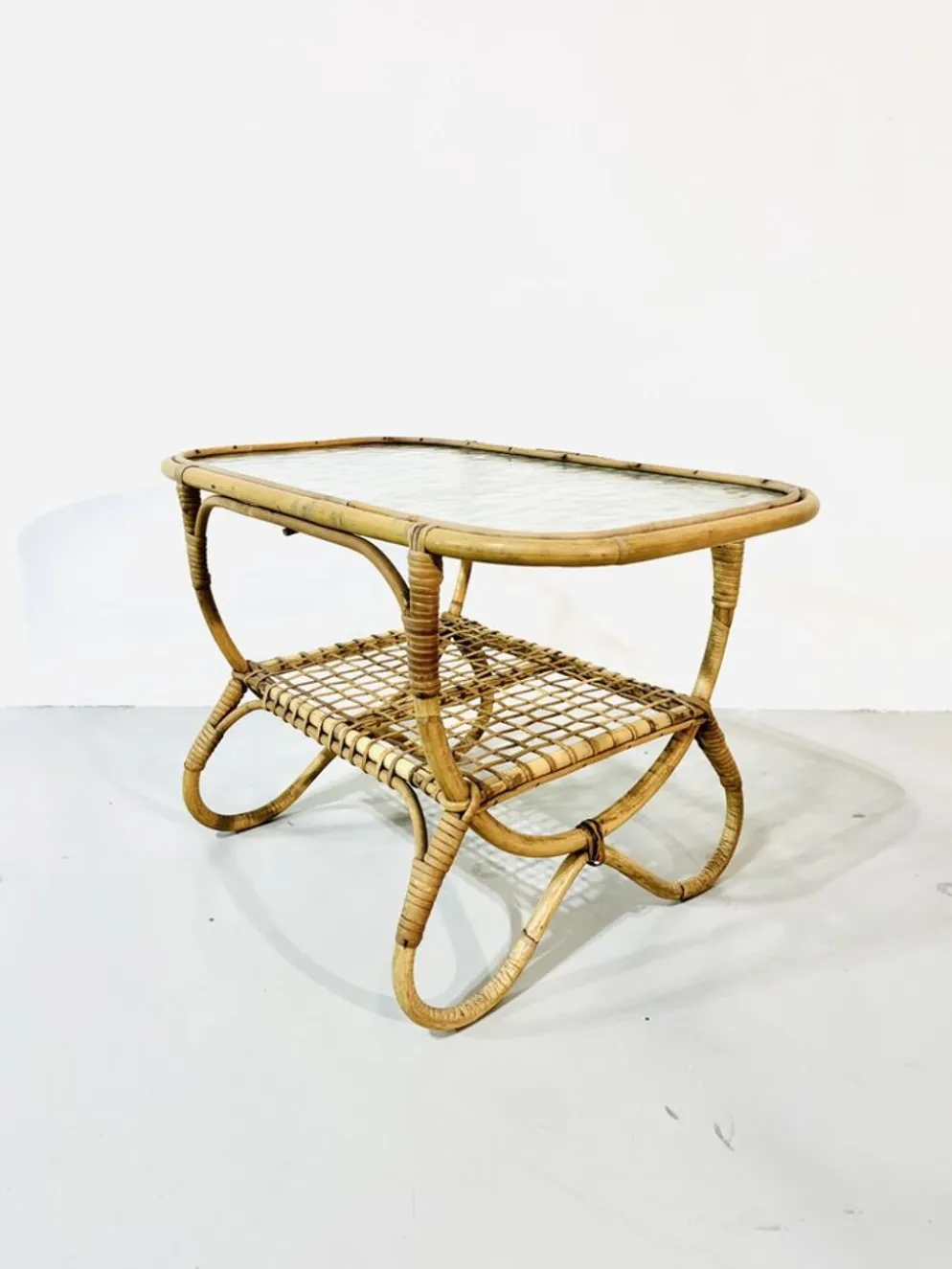 Ensemble de jardin en bambou vintage par Dirk van Sliedrecht pour Rohé Noordwolde, années 70.