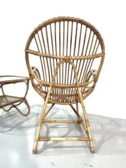 Ensemble de jardin en bambou vintage par Dirk van Sliedrecht pour Rohé Noordwolde, années 70.