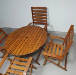 Ensemble de jardin Ico Parisi par Reguitti chaises / table