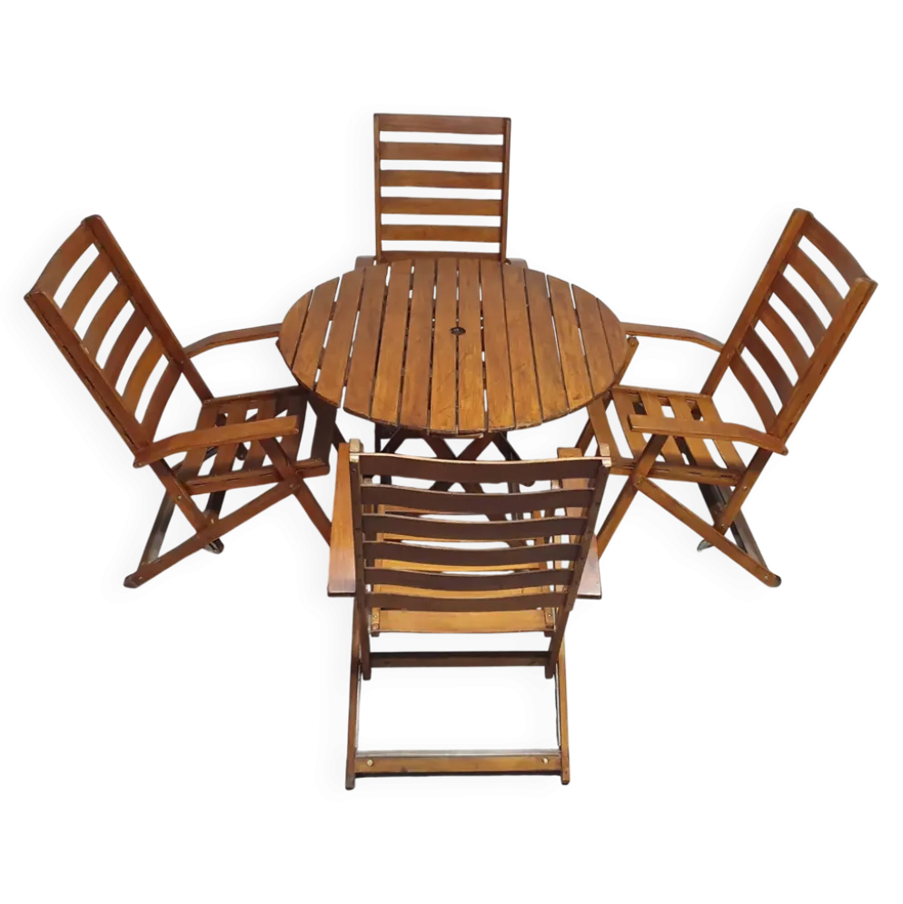 Ensemble de jardin Ico Parisi par Reguitti chaises / table