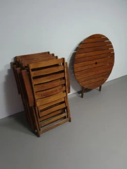 Ensemble de jardin Ico Parisi par Reguitti chaises / table