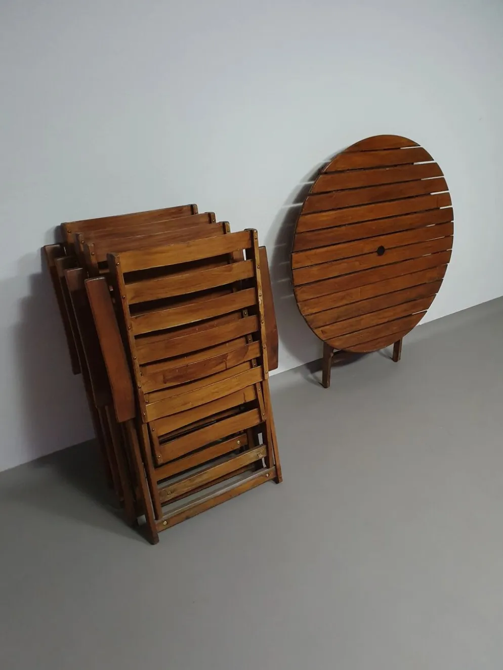 Ensemble de jardin Ico Parisi par Reguitti chaises / table
