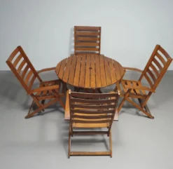 Ensemble de jardin Ico Parisi par Reguitti chaises / table