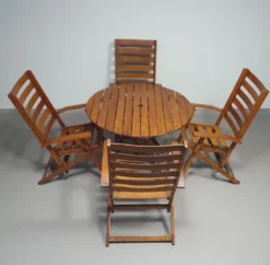 Ensemble de jardin Ico Parisi par Reguitti chaises / table