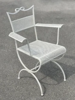 Ensemble de jardin Maison Jansen en fer forgé 1960
