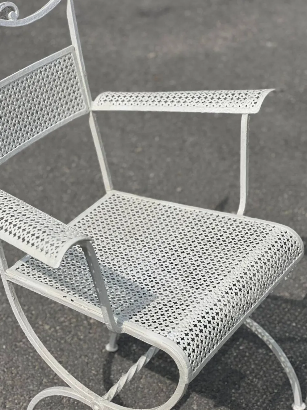 Ensemble de jardin Maison Jansen en fer forgé 1960