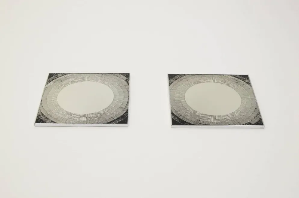 Ensemble de 2 miroirs postmodernes par Deknudt, années 1980 Belgique.