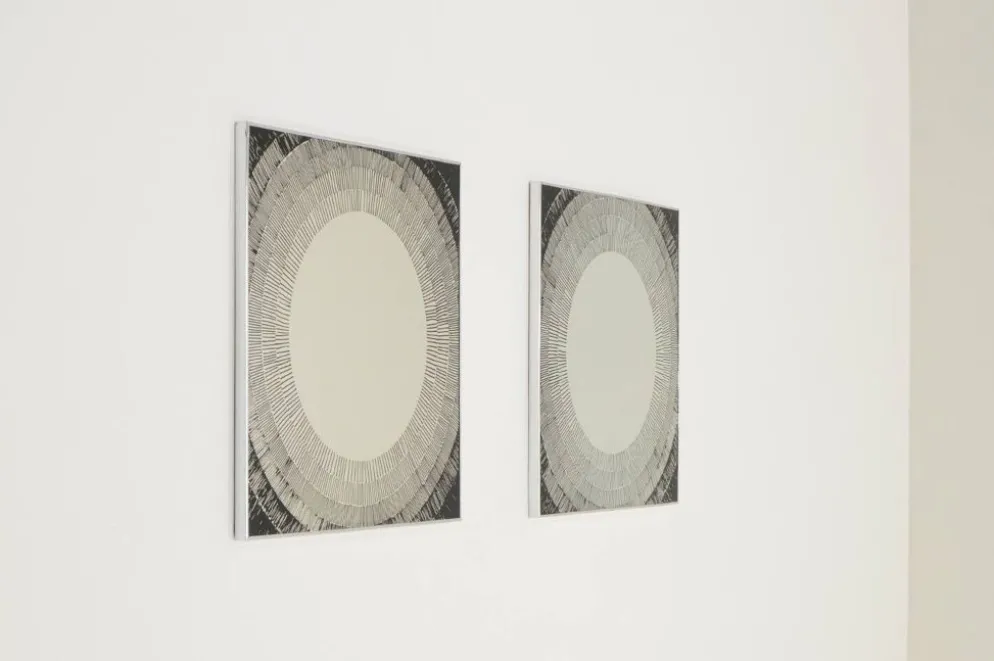 Ensemble de 2 miroirs postmodernes par Deknudt, années 1980 Belgique.