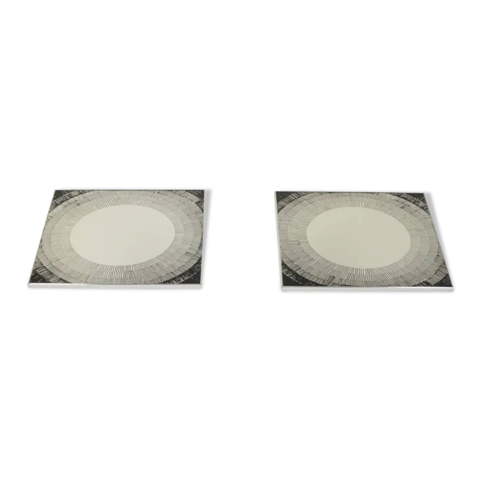 Ensemble de 2 miroirs postmodernes par Deknudt, années 1980 Belgique.