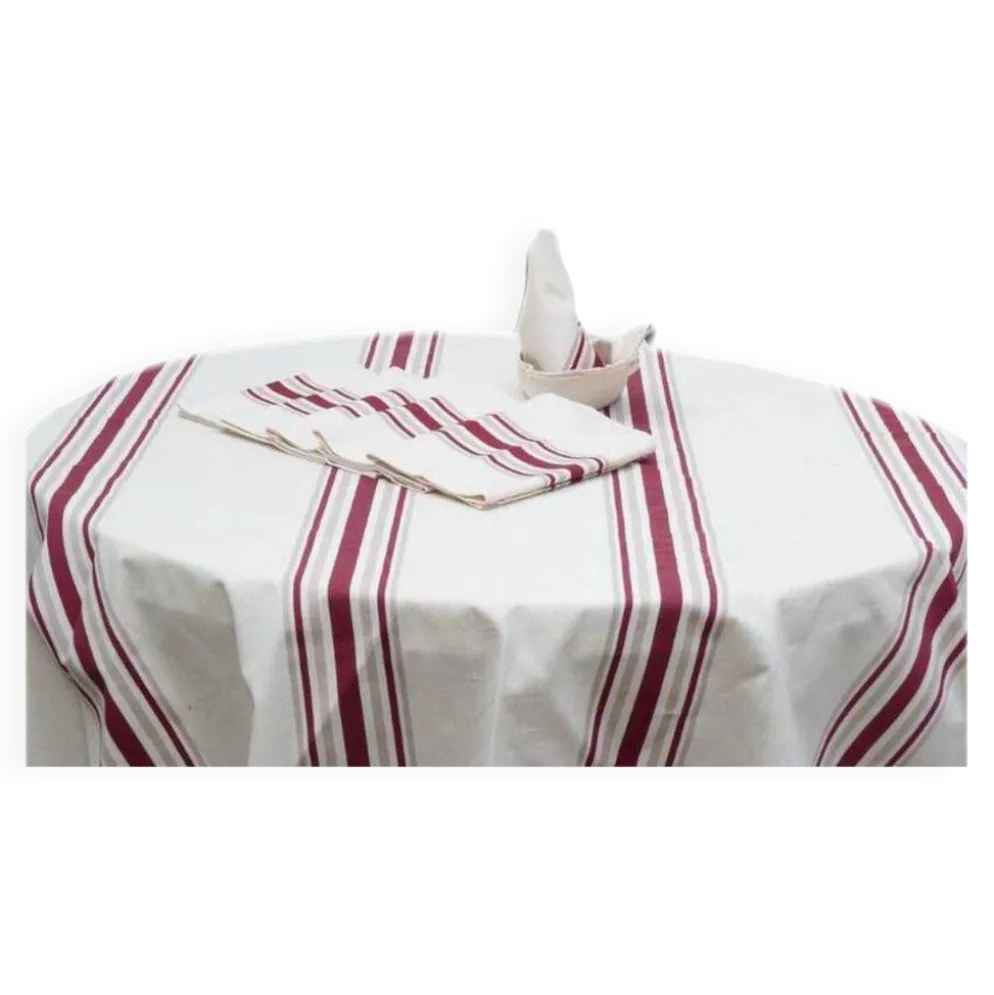 Ensemble de nappe basque SOKOA 3 m avec 6 serviettes