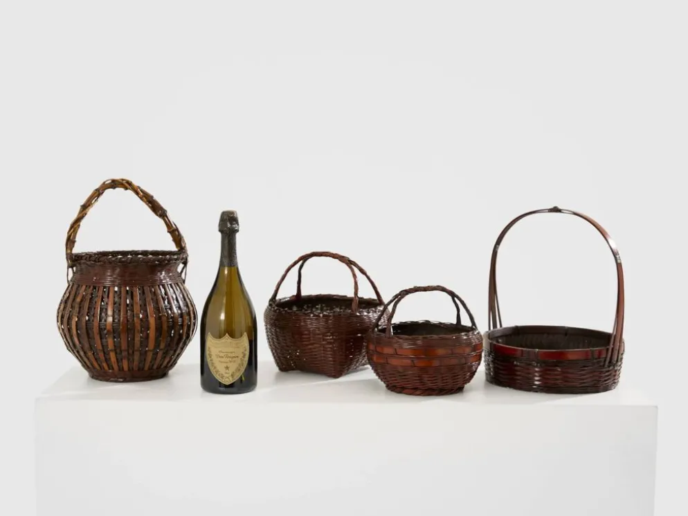 Ensemble de paniers Ikebana en bambou Maeda Chikubōsai periode Meiji