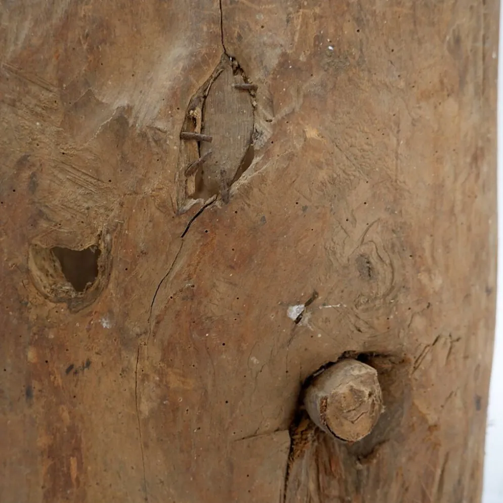 Ensemble de 2 pots en bois primitifs - fin du XIXe siècle